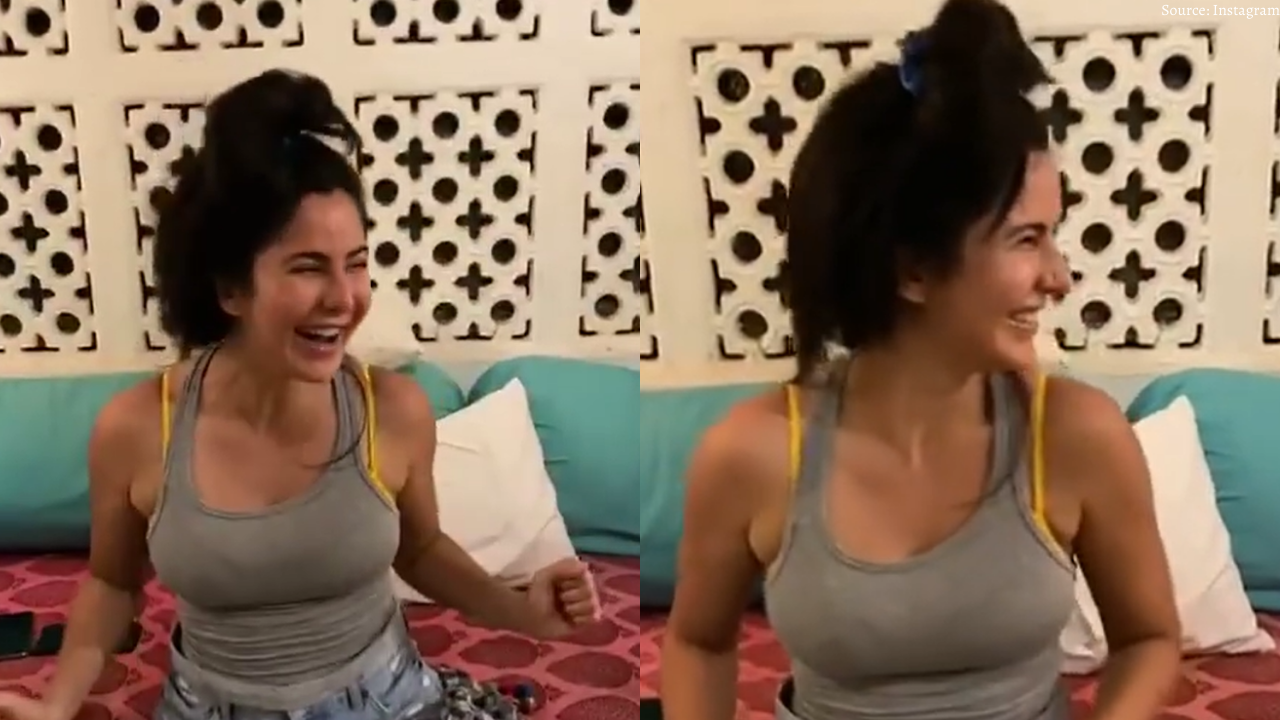 Katrina kaif introduce a crazy way of trying hair video shared on Instagram, viral