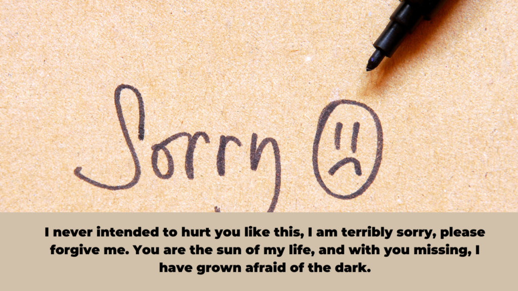 Hearting Touching Sorry Messages for Friend
