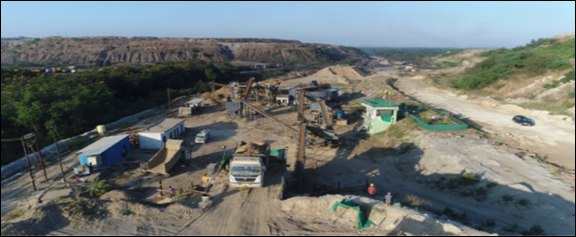 A high angle view of a construction siteDescription automatically generated with low confidence