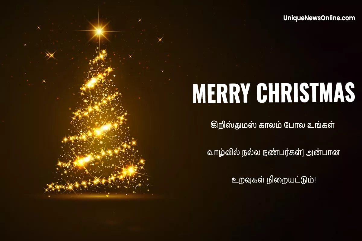 Merry Christmas 2023 Wishes in Tamil, Greetings, Shayari, Images, Messages, Banners, Posters, Quotes, and Captions