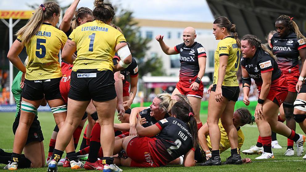 Sports image related to Saracens win record fourth title as Packer scores twice