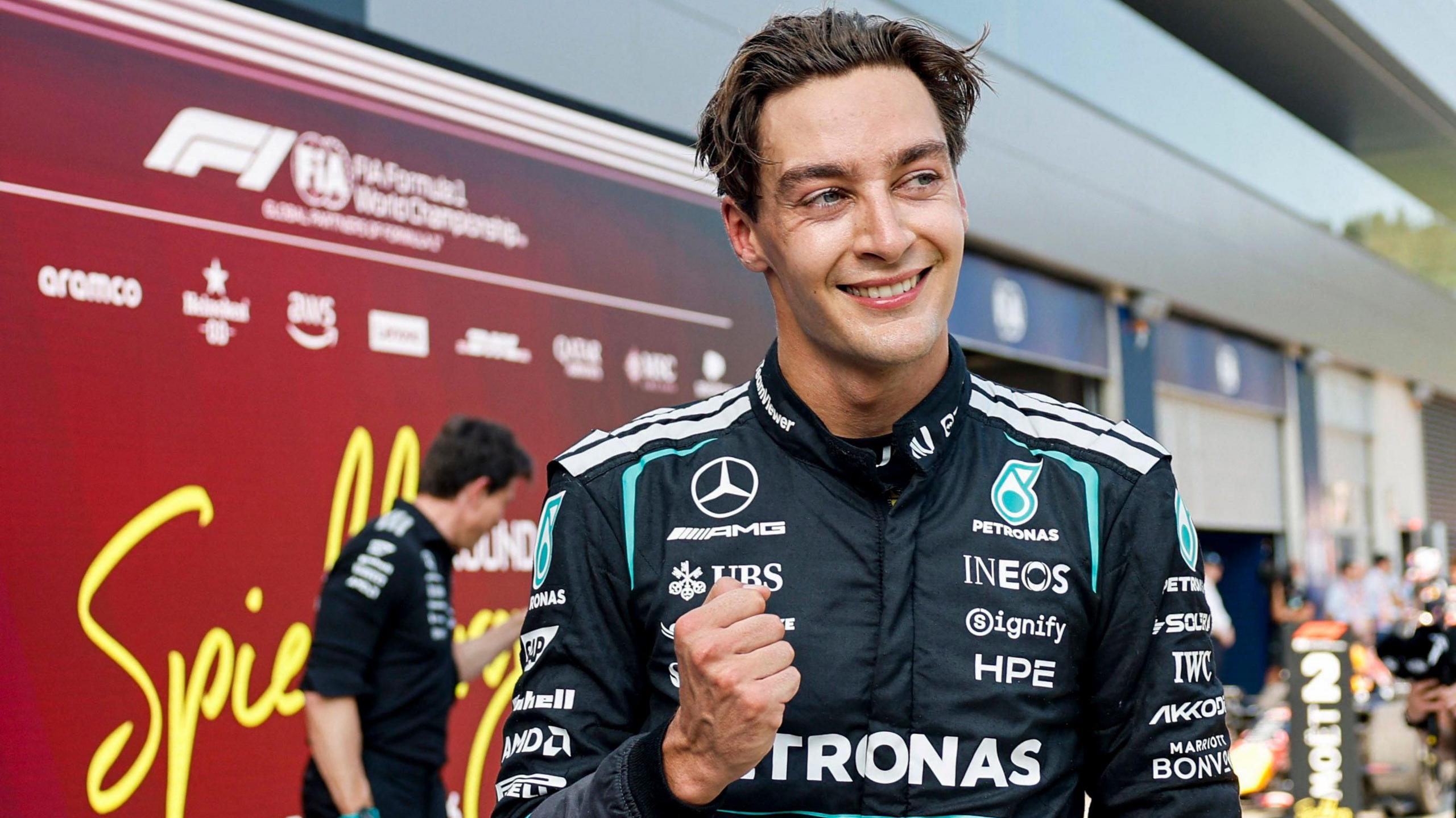 Sports image related to George Russell wins Austrian Grand Prix as relief shows
