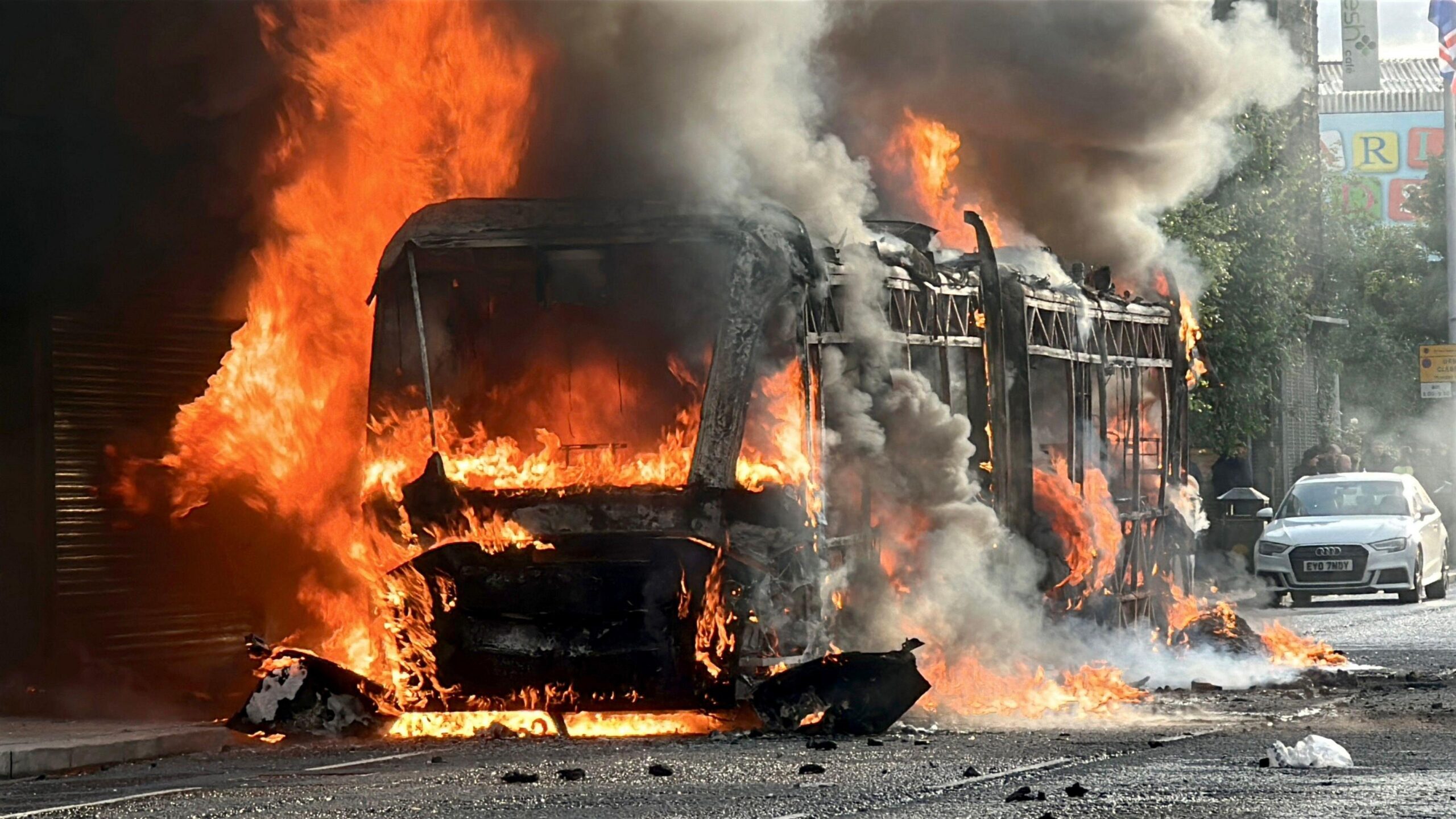 Latest News image related to Attempted murder and arson charge after Belfast glider bus fire