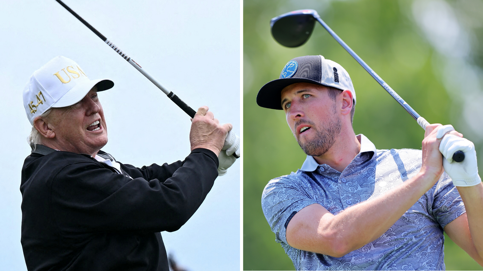 Sports image related to Harry Kane says playing golf with Donald Trump was surreal