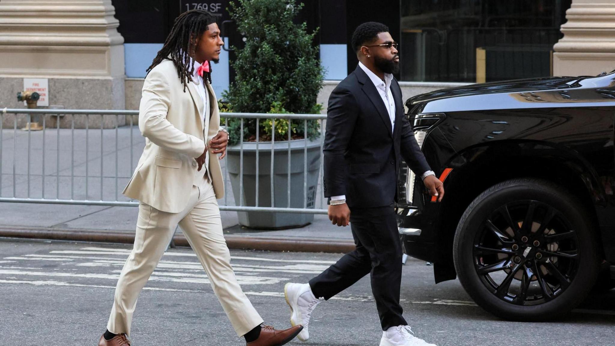 Entertainment image related to Taylor Swift and Travis Kelce wedding: stars and fans in New York